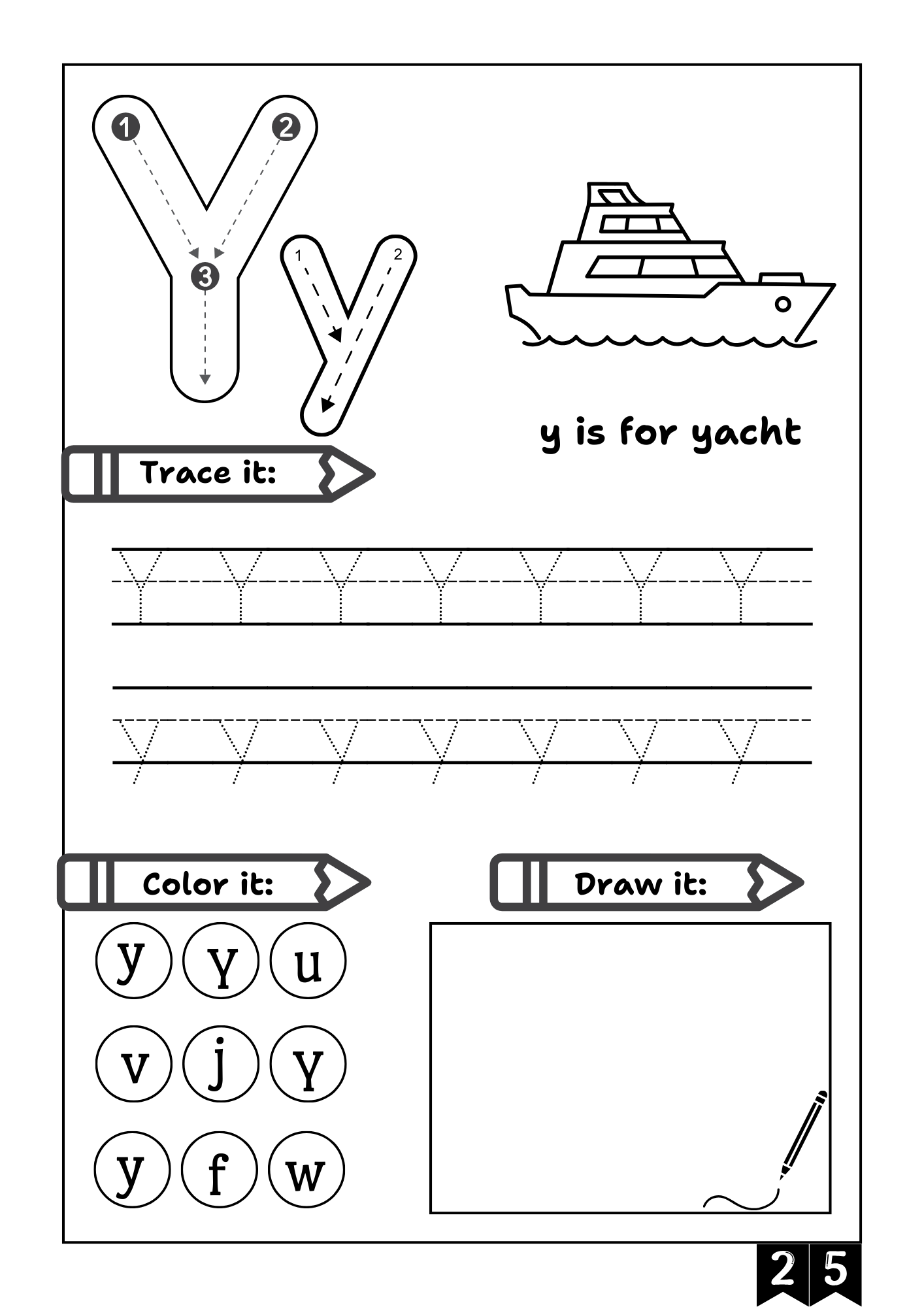Alphabet Activity Workbook: Trace, Color & Draw