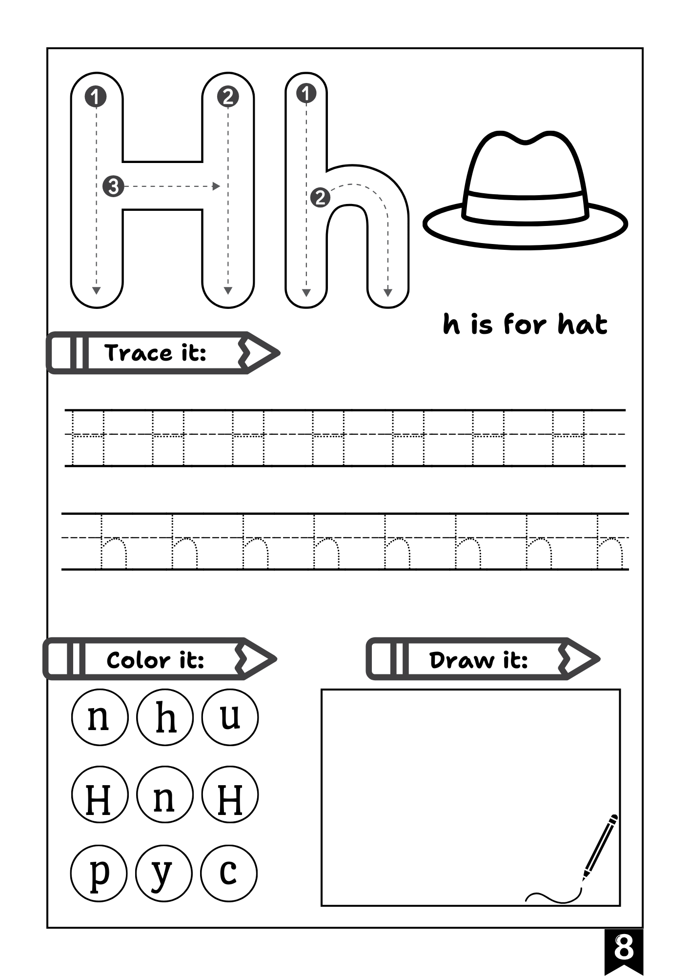 Alphabet Activity Workbook: Trace, Color & Draw