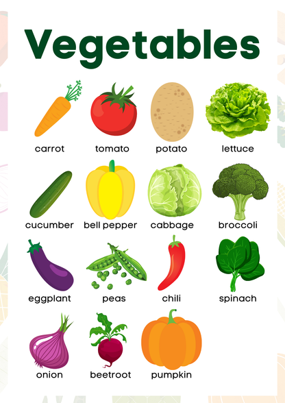 Vegetables Coloring Book