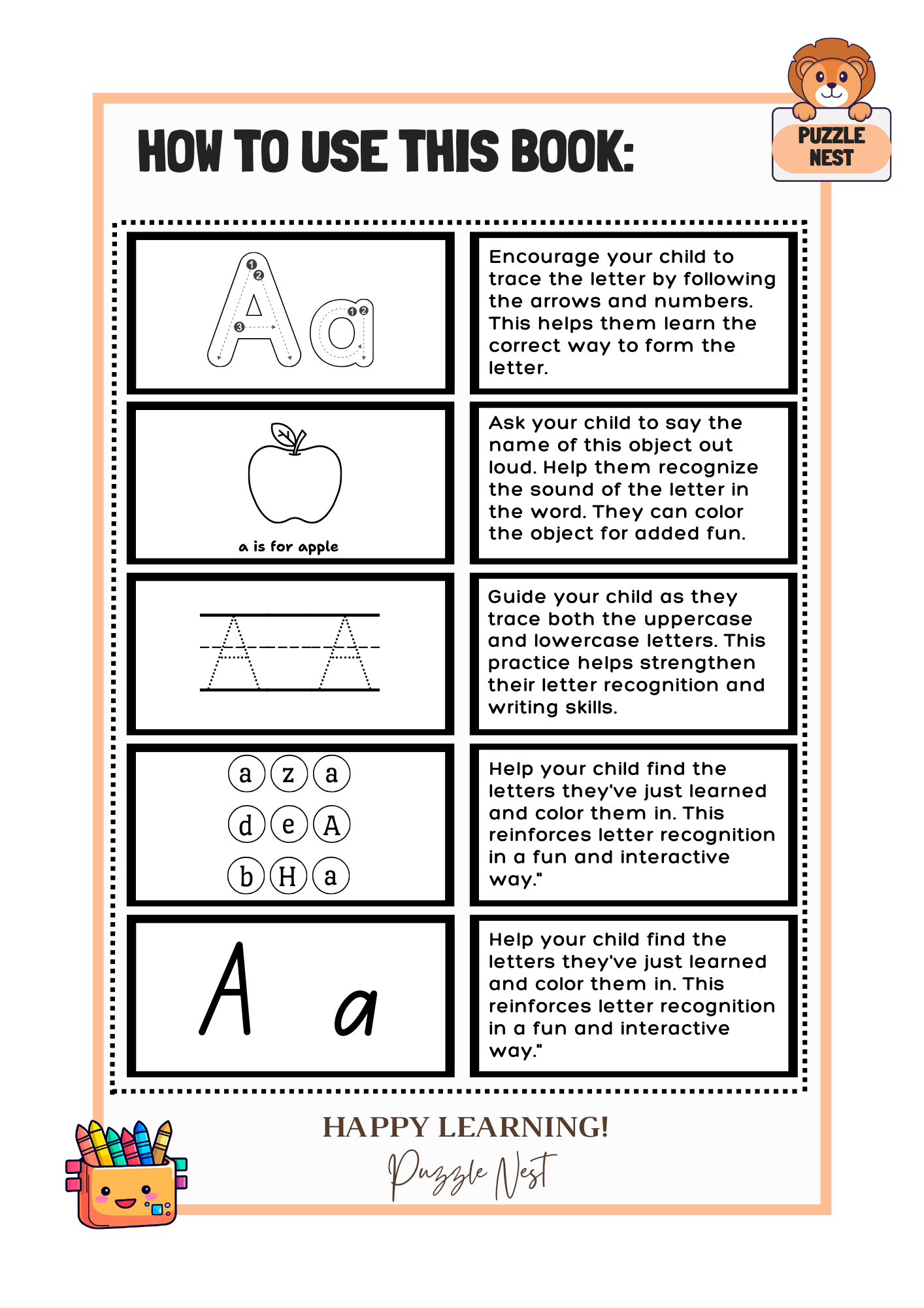 Alphabet Activity Workbook: Trace, Color & Draw