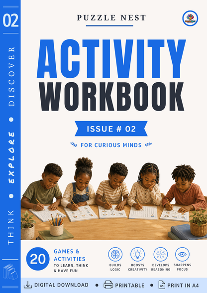 Puzzle Nest Activity Workbook #2 | 20 Thinking Games & Activities