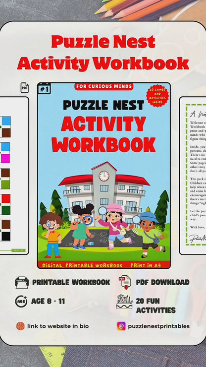Puzzle Nest Activity Workbook – Issue 1 | 20+ Printable Activities